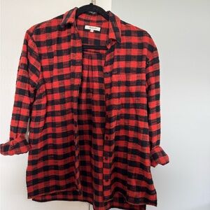 Madewell. Women’s Orange and black Flannel. Size XS.